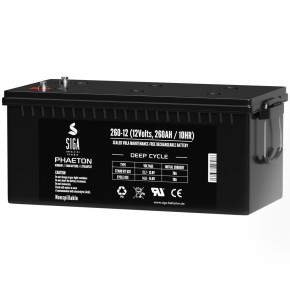 260Ah 12V Phaeton AGM GEL -Deep Cycle- Akku Batterie für Solar Wohnmobil Boot 0%