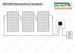 Growatt 750Watt Balkonkraftwerk (0% MwSt.*) ohne Montagematerial