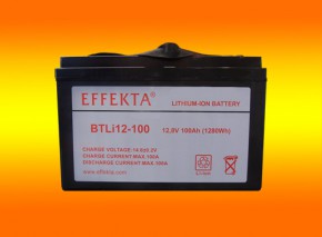 Effekta 100Ah Lithium (0% MwSt.*) LiFePO4 12V Batterie mit BMS