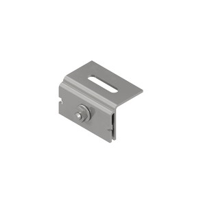 Stehfalzklemme Edelstahl mit Flachrundschraube für Falzdach Blechdach M8 Langloch