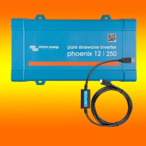 Victron Inverter 12V/250 Phoenix Spannungswandler mit USB Interface Kabel (0% MwSt.*)